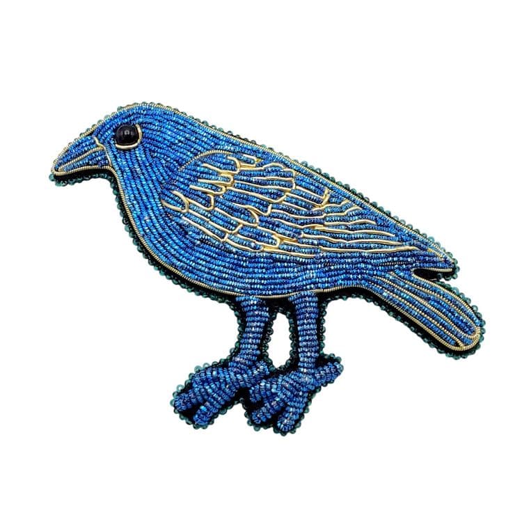 گل سینه کلاغ سرمه دوزی sgh